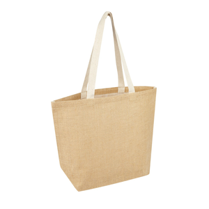 กระเป๋าช้อปปิ้งผ้ากระสอบคุณภาพพรีเมียม ขนาดใหญ่ สำหรับผู้ชายและผู้หญิง ECO WORLD BAGS ลายเรขาคณิต พร้อมหูหิ้วสะพายไหล่ ผลิตจากตะวันตกเบงกอล - Product Image 3