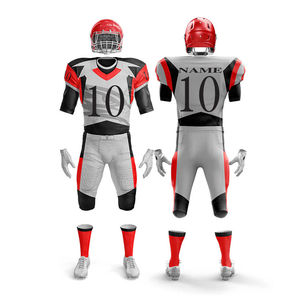Uniforme de football américain sur mesure, ensemble complet, maillot, pantalon, manches courtes, imprimé, tissu extensible, couture durable, vente en gros - Product Image 1
