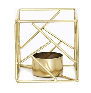 Portavelas de Metal recubierto de oro para Hotel, hogar, sala de estar, iluminación, uso decorativo, soporte de vela de hierro - Product Image 3