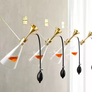 Cho rượu vang trắng smeller tinh dầu 80ml/300ml nước hoa mùi thiết bị hiển thị Brass Double-walled Glass hương thơm thử nghiệm chai - Product Image 2