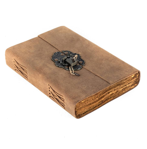 Cubierta de libro de cuero de gran tamaño, diseño de hojas de la mejor calidad, cubierta organizadora de diario, aspecto de lujo, calidad superior - Product Image 4