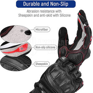 Nouvelle arrivée Gants de moto design Gants de moto en cuir de vache véritable Gants de moto - Product Image 6