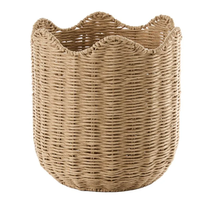 NEW PRODUCT! Tienphong Wholesale Handwoven Scalloped Macey Natural <b>Rattan</b> <b>Laundry</b> <b>Basket</b> for Clothing Storage - Product Image 3