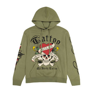 Sweats à capuche pour hommes, streetwear d'automne, couleur unie, avec poche, 250 g/m², 100 % polyester jersey, logo brodé personnalisé, style vintage, coupe oversize, faible MOQ - Product Image 1