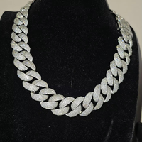 Chaîne cubaine en diamant unisexe, collier statement de mode hip-hop lourdement orné pour fêtes