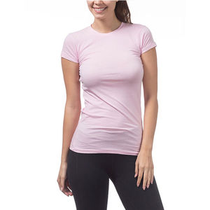 La mejor camiseta sostenible para mujer para ropa de calle, fácil de usar, lavado, suave, transpirable, elegante para uso en exteriores, teñido liso - Product Image 1