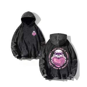 เสื้อฮู้ดผ้าฟลีซสำหรับผู้หญิงเสื้อมีฮู้ดผ้าฟลีซผ้าฝ้ายพิมพ์ลาย DTG สำหรับฤดูหนาวออกแบบได้ตามต้องการ - Product Image 1