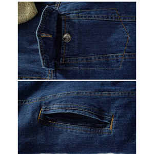 Venta al por mayor Casual Color sólido Regular Fit High Street Denim Jacket For Men Nuevos artículos Transpirable a prueba de viento Hombres Jeans Chaquetas - Product Image 5