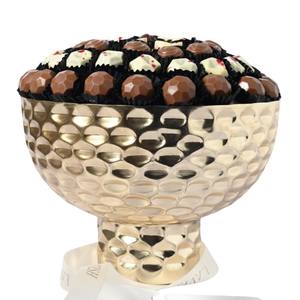 Cuenco martillado dorado de lujo Cuenco de chocolate Cuenco de chocolates Premium con postre elegante para ocasiones especiales y regalos - Product Image 4