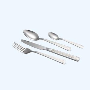 Juego de 5 cubiertos de acero inoxidable, mesa de cocina perfecta, uso doméstico y hotelero, cubiertos acabados chapados en Color plateado, manijas fuertes - Product Image 3