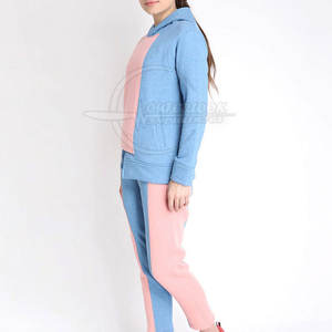 2025 Chándal de lana tecnológica para mujer Diseño de dos piezas de algodón 100% en tamaño adulto Patrón sólido para la sudoración de invierno - Product Image 2