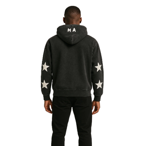 Customized Unisex <b>Sleeveless</b> Pullover <b>Hoodies</b> Acid Wash Sun Faded Distressed Embroidery Logo Winter Vintage 100% Cotton - Product Image 3