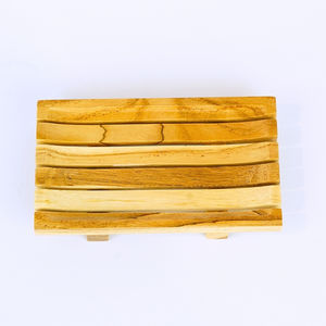 Porte-savon élégant en bois naturel de qualité supérieure Décoration de salle de bain durable pour un espace propre et rangé - Product Image 3