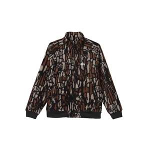   Veste en polaire réversible pour homme, style streetwear, design patchwork brodé, taille XL, fermeture éclair - Product Image 1