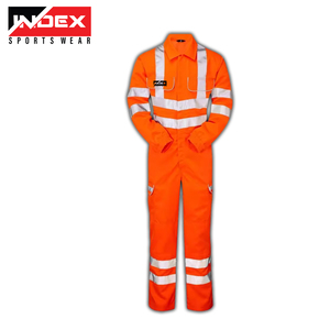 Nuevo Custom Cotton Industrial High Vis Safety Twill Overall FRC Ropa DE TRABAJO aislada Overoles para hombres con logotipo personalizado - Product Image 2