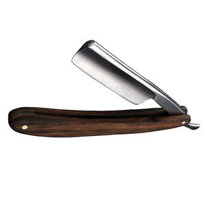 Top Quality <b>Straight</b> Edge Barber <b>Razor</b> Stainless Steel <b>Razors</b> for Men Wooden Handle Barber <b>Razor</b> for Beauty - Product Image 1