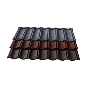 Tuiles de toiture en métal revêtues de pierre Bond, modernes, résistantes à la chaleur, installation facile, en acier et aluminium, étanches, émaillées unies pour la construction - Product Image 6
