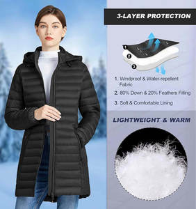 "<b>Lightweight</b> <b>Women's</b> Puffer Coat with <b>Down</b> Filling Windproof and Cozy" - Product Image 5