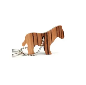 Popular design attractive zebra design wooden key ring admirable quality best design customize packing wholesale