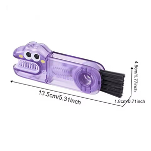 3-in-1 esnek döner temizleme fırçası, dinozor şeklinde çizgi kahramanlı fincan temizleme fırçası, u-şekilli şişe kapağı fırça - Product Image 4
