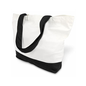 Sacs fourre-tout en toile réutilisables de style original en gros pour femme, sacs fourre-tout en toile avec fermeture éclair, vierges ou imprimés sur mesure en coton - Product Image 1