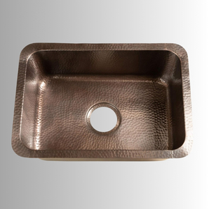 Évier de cuisine en cuivre martelé fait à la main, cuivre massif, évier rectangulaire à cuve unique, fabrication artisanale, évier de cuisine en cuivre martelé, usine. - Product Image 4
