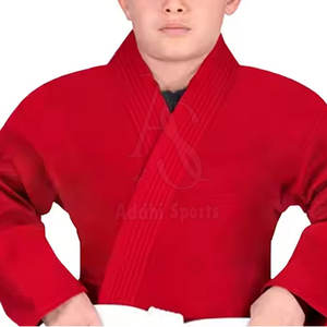 Conjunto de uniforme de Jiu-Jitsu de algodón duradero ligero para niños incluye cinturón para entrenamiento de artes marciales - Product Image 3