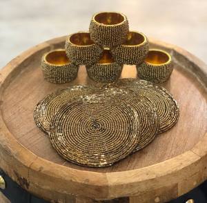 Ronds de serviette, ronds de serviette en rotin, ronds de serviette en osier, décor de table - Product Image 6