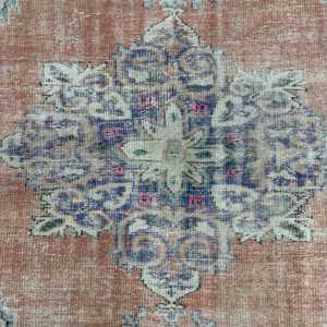 Alfombra Vintage, Alfombra Grande de 5.8x8.7 pies, Alfombra a Cuadros Azul - Product Image 3