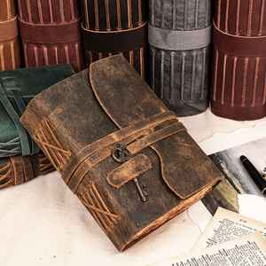 Journal intime en cuir de qualité supérieure, carnet de croquis de luxe de qualité supérieure, journal en cuir vintage, journal en cuir, produit OEM et FBA - Product Image 3