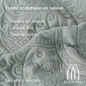 Parure de lit MANEMI pour la mi-saison, couvre-lit avec 1 ou 2 taies d'oreiller incluses - Product Image 3