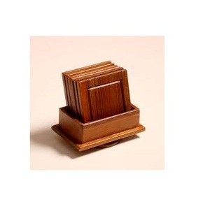 Mayorista de tapetes y almohadillas de madera Diseño personalizado Posavasos de madera oscura de nogal Exportador de posavasos de madera natural - Product Image 1