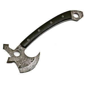 Hacha profesional de Damasco, hacha hecha a mano, forjada a mano, de acero al carbono, hacha vikinga - Product Image 1