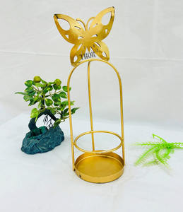 Elegant Gold <b>Butterfly</b> Iron Taper Candle Holders Handcrafted Metal Candlesticks Weddings Dining <b>Parties</b> Timeless <b>Decor</b> Accent - Product Image 6