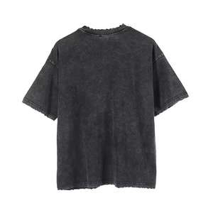 Camiseta informal de manga corta 100% algodón para hombre más vendida, secado rápido y transpirable con lavado ácido, diseños personalizados para adultos - Product Image 2