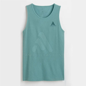 Camiseta sin Mangas para Hombre, de Alta Calidad a Bajo Precio, Tejida, 100% Algodón, Transpirable, para Verano - Product Image 1