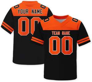 Maillot de football américain personnalisé de haute qualité, imprimé par sublimation, respirant, manches courtes, antibactérien, séchage rapide, sport - Product Image 5