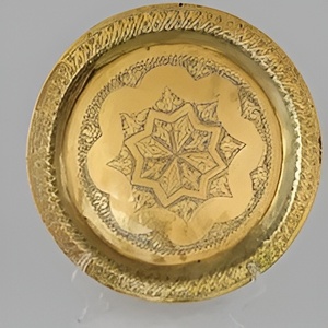 Juego de platos de cargador de latón hechos a mano personalizados al por mayor, decoración dorada para fiesta de boda, bandejas y platos para servir alimentos - Product Image 4