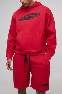 Chándales cortos con capucha de gran tamaño para hombre personalizados, ropa informal, chándal transpirable y cómodo para hombre - Product Image 3