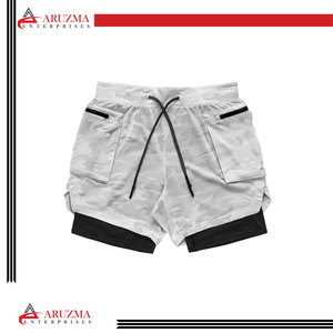 Shorts de compression intérieure pour hommes, vêtements de gymnastique, de fitness, d'entraînement, de course, court, avec compression - Product Image 2