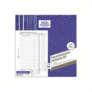 Papel para Caja Registradora AVERY ZWECKFORM A5, 50 Hojas por Paquete, Serie 318, Paquete de 10 - Product Image 2