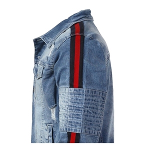 Men Winter Y2K Hip Hop Embroidered 100% Cotton Washed Denim <b>Jacket</b> Casual <b>Trucker</b> Light Street Style - Product Image 2