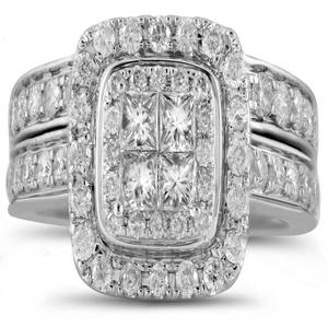 Vintage <b>Inspired</b> Moissanite Princess & Round Diamond Wedding Ring In 925 Sterling Silver Iced Out Engagement <b>Jewelry</b> for Women - Product Image 1