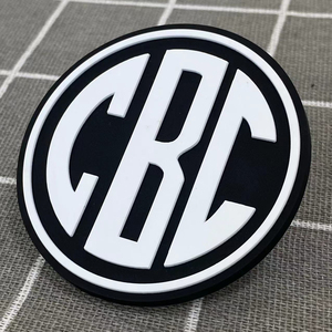 แผ่นปะยางพีวีซีลายหัวกะโหลก สีแดงดำ โลโก้สั่งทำ ติดด้วยแถบตีนตุ๊กแก โลโก้แบรนด์ วงกลมยุทธวิธี ตัวอักษรภาษาอังกฤษ - Product Image 2