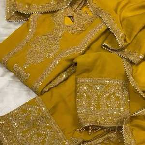 Costume de style fantaisie Salwar Kameez Costume de palazzo de qualité d'exportation indienne pour les mariages et les fêtes Occasions spéciales de l'Inde - Product Image 4