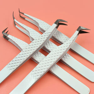 Pinzas para pestañas, pinzas de etiqueta privada, aplicador de pestañas con tijeras rosas para bebés, pinzas rosas para pestañas - Product Image 2