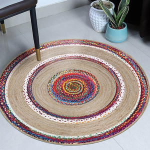 Tapis en jute tissé à la main avec glands Tapis d'accent bohème rustique pour chambre ou couloir - Product Image 4