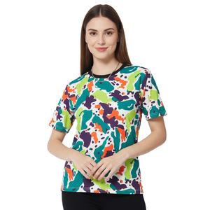 Camisetas Casuales de Algodón para Mujer con Estampado de Tigre, Nueva Moda 2024, Alta Calidad, Estampado Personalizado, Corte Corto, para Verano, Venta al por Mayor - Product Image 1