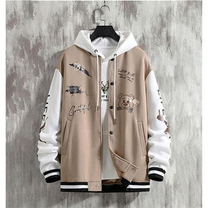 Veste Bomber Hommes Hip-Hop Streetwear Lâche Surdimensionné Manteaux À Capuche Survêtement Femmes Varsity Jacket - Product Image 5