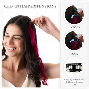 Extensions de cheveux à clipser, lot de 2, 100% cheveux humains - Product Image 5